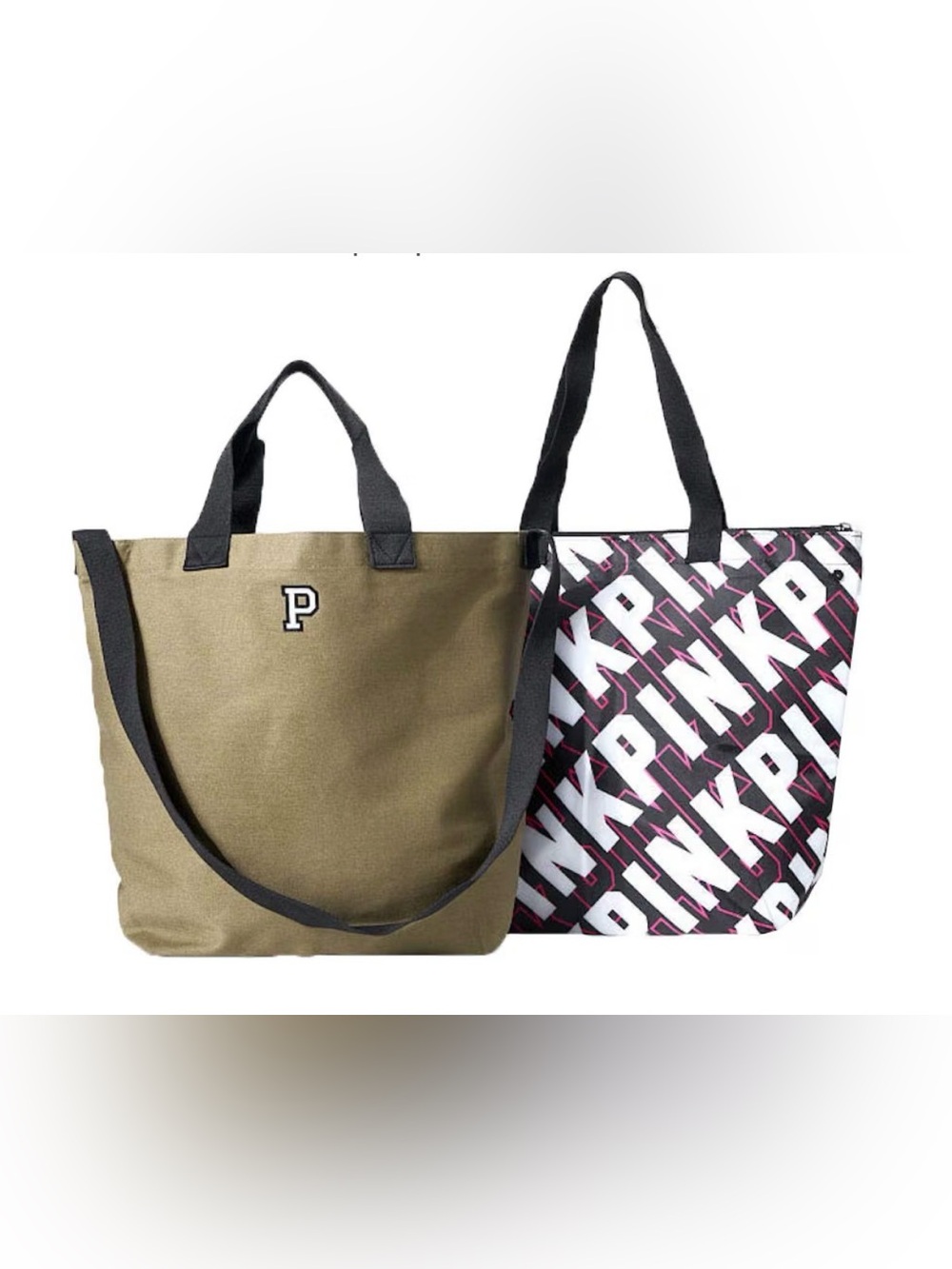 NWT PINK Victoria’s Secret Olive Green 2-in-1 Cooler Tote Bag